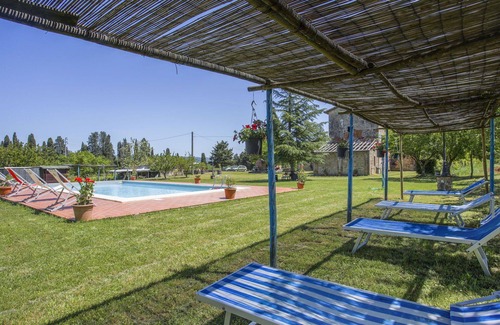 Monteriggioni Villa | Nice apartment in villa for 5 guests with WIFI, pool, TV, patio and pets allowed