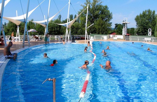 Balatonfured House | Nice apartment in villa for 5 people with pool, A/C, WIFI, terrace and parking