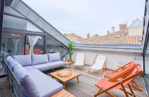 Montpellier City-Centre Apartment | NOCNOC - Le Loft, terrasse comédie