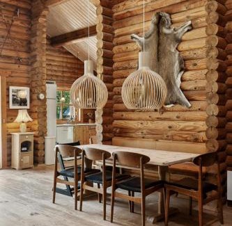 Øster Melholt House | Nordic Log Cabin With Views Over The Fields