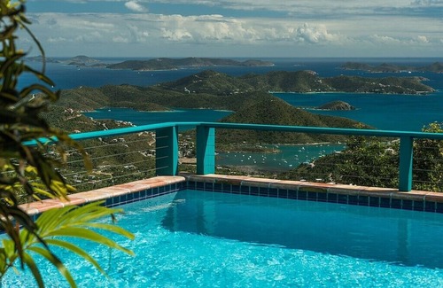 Estate Carolina Villa | Notre Ciel Villa "Our Heaven" Views Coral Bay & Caribbean-2BR w/AC & loft BR