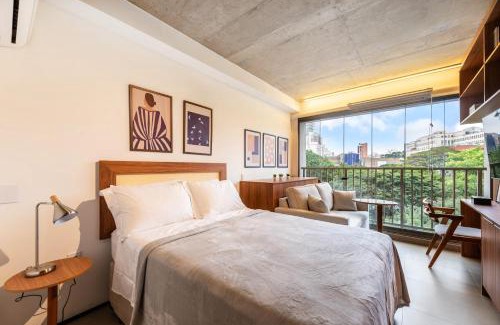 Cerqueira Cesar Apartment | O13 - Novo Bhaus Jardins - ON Melo Alves - 10o andar - Oscar Freire - Rebouças - Linda Vista - Piscina no Rooftop