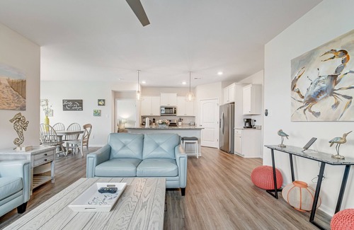 Ocean View House | Ocean View Beach Club home with bay view, private tennis court & pool access