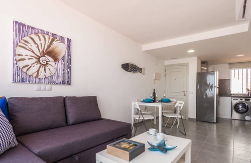 Gran Tarajal Apartment | Ocean View Penthouse II. Beachfront Wifi & A/C. 23m2 private terrace.
