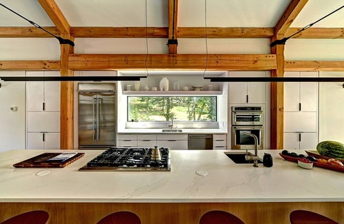 Montauk House | Ocean views + pool, on private road with short walk to beach.