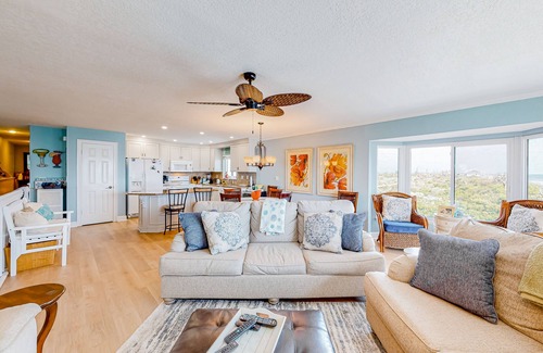 Ponce Inlet House | Oceanfront condo with scenic balconies, pool, beach gear, & W/D - dog-friendly