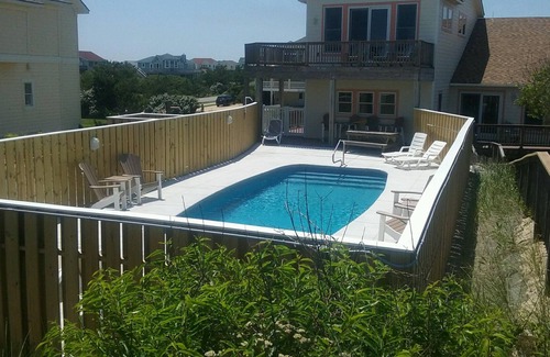 Whalehead Beach House | Oceanfront Corolla home with WiFI, private pool, hot tub, and foosball table!