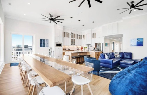 Surf City House | 🏖️ Oceanfront Fun House w/Hot Tub, Heated Pool, EV⚡, Elevator & Game Room 🌅
