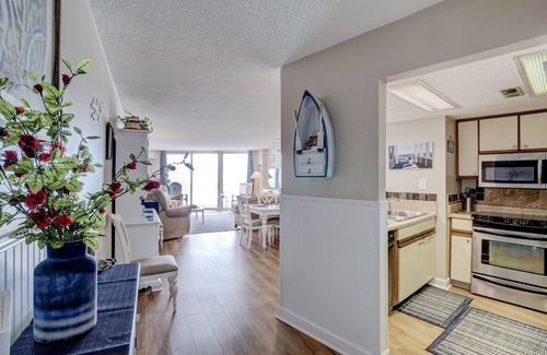 Sneads Ferry Condo | Oceanfront Point Unit, with wine fridge, steps to the beach