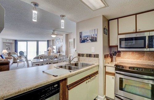 Sneads Ferry Condo | Oceanfront Point Unit, with wine fridge, steps to the beach