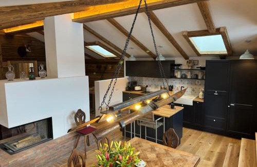Lauterbach Ski Chalet | Old barn, hay outside, new inside