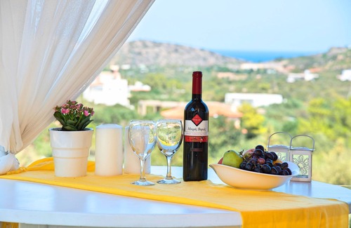 Vathi Villa | Olive Green Villa With Private Heated Pool