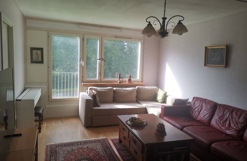 Angered Apartment | One large room with 3 single beds. Max for three people 12 min from city center