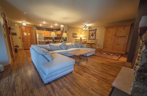 River Run Condo | Open-Concept living Area, River Run Village