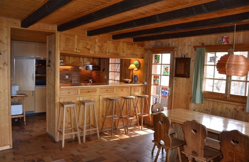 Saint-Luc Ski Chalet | Outside : flat on the ground floor and on the 1rst floor of a chalet, for 8 persons, access from the