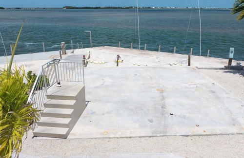 Cudjoe Key RV Rental | Oversized RV Lot with 41'+12' Seawall, Deep Water Access, and Stunning Open Water Views