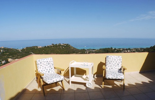 Costa Rei Villa | Overview On Mount Nai, veranda, BBQ, parking space. Discounted ship tickets, Wifi