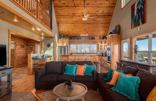 Jasper Cabin | Ozark Retreat with Mountain Views, Fire Pit, & Deck