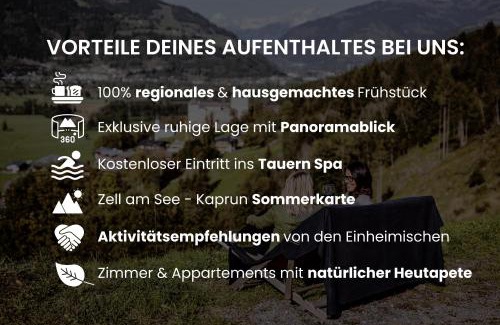 Kaprun Apartment | Panorama Hotel Guggenbichl - inkl Sommerkarte, einmaliger Eintritt ins Tauern Spa & bester Ausblick über Kaprun