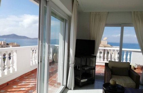 San Javier Apartment | Panoramic terrace with 220 ° view on the Mar Menor, and in the distance Cabo de Palos