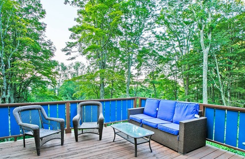 Wolf Laurel Ski Chalet | Peaceful Mountain A-Frame Chalet - Hike & Explore, stone fireplaces & ping pong!
