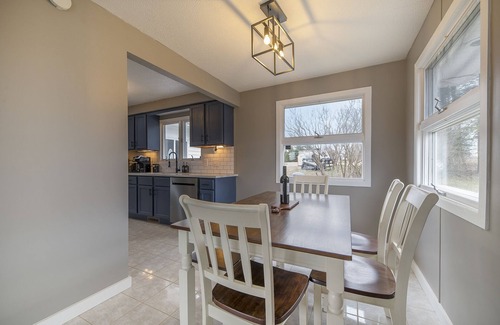 Delton House | Peaceful & Private Lakefront House on Shelp Lake, hot tub is open year round