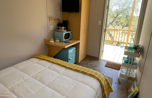 Spring Branch RV Rental | Peaceful Retreat Private Room Queen Bed and AC