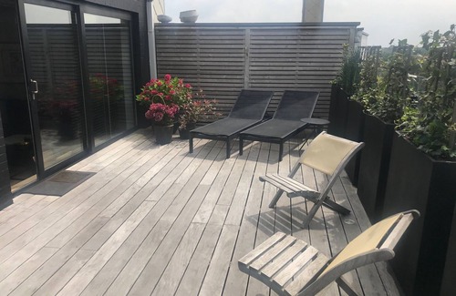 Het Zoute Apartment | Penthouse Lumineux, Terrasse de 40 m2 Sud Ouest, vue Latérale Mer,