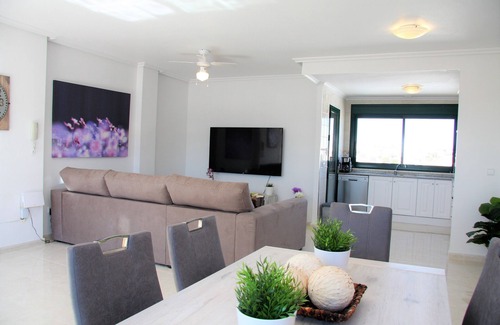 Orihuela Costa Apartment | Penthouse close to restaurants with fantastic views over hills and sea