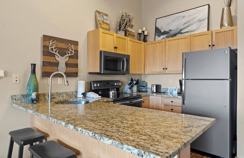 River Run Condo | Penthouse Condo in River Run Village with Mountain Views from Private Balcony