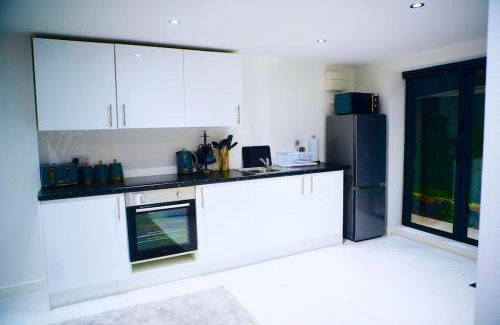 Chase Apartment | Perfect 1 Bed Apartment Sleeps 5 1 Kingsize bed 1 double Sofabed & Foldable Single bed Free Parking Wifi good transport network shopping Holiday Makers Families Contractors in North London