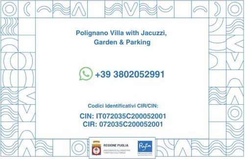 Polignano a Mare Villa | Polignano Villa with Jacuzzi, Garden & Parking