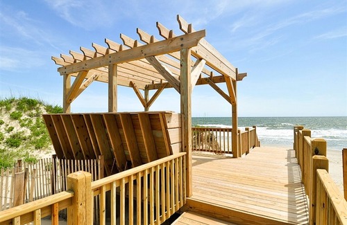Whalehead Beach House | Pop Of Heaven J10907 - Oceanfront Private Pool w Direct Beach Access - Theater!