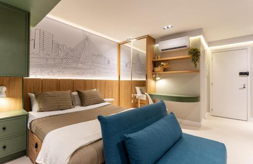 Sao Paulo Apartment | Próx. Metrô, Consulado e Shopping | Vaga Opcional