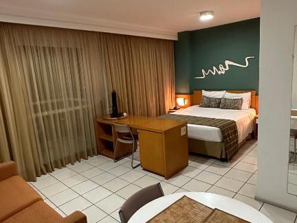 Praia do Canto Apartment | Praia do Canto Apart Hotel quarto sala e varanda