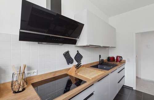 Markranstaedt Apartment | Premium Apartment mit 3 Schlafzimmern, gemütlichen Wohnbereich, mit 2 WCs