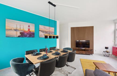 Markranstaedt Apartment | Premium Apartment mit 3 Schlafzimmern, gemütlichen Wohnbereich, mit 2 WCs