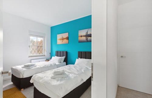 Markranstaedt Apartment | Premium Apartment mit 3 Schlafzimmern, gemütlichen Wohnbereich, mit 2 WCs