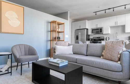 Transit Village Apartment | Premium Boulder 1BR w/ Pool, W/D & Spa, nr Google Campus, by Blueground