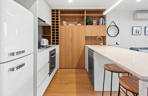 Preston Apartment | Preston Balcony 2-Bed, Steps from Dining Strip