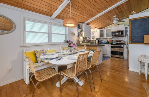Tybee Island Cottage | Private dock & Screened dock house. Dog-friendly! Tidal Creek views
