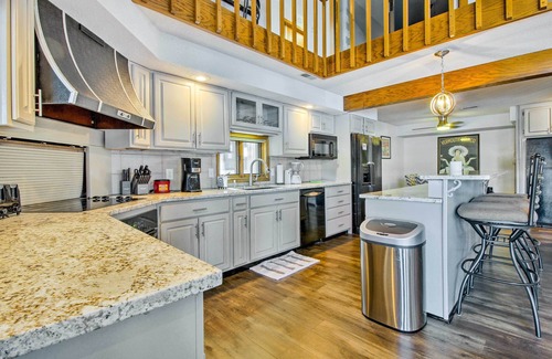 Sunrise Beach House | Private Fire Pit & Dock: Lakefront Missouri Home
