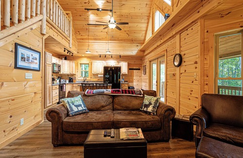 Hendersonville Cabin | Private newer log cabin near Hendersonville and the Dupont State Forest