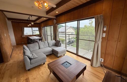 Nagawa House | Private villa with natural hot spring rock bath for up to 9 guests Includes 3 bedrooms ideal for groups Mt Fuji view from the second floor Grandview Minamihakone