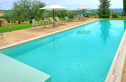 Sarteano Villa | Private Villa with sauna, A/C, WIFI, private pool, TV, panoramic view, close to Montepulciano