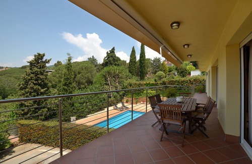 Sant Vicenc de Montalt Villa | Property with views, pool and garden in Barcelona area. Free wifi, a /c