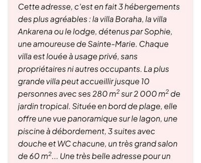 Nosy Boraha Villa | Propriété entière face au lagon, piscine, cuisine & wifi rien que pour vous Le Boraha Beach Lodge 90 m2