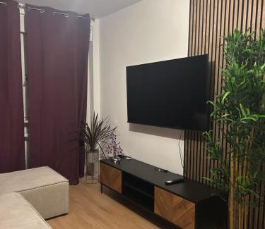Rastpfuhl Apartment | Purple Escape Balkon Netflix zentral
