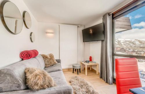 Tignes le Lac Hotel | Résidence Palafour - Studio cabine 4 personnes pieds des pistes - balcon vue Grande Sassière MAE-3629