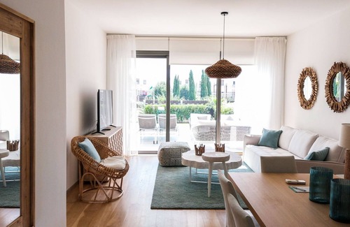 Mazotos Villa | R 1048 Kenton’s Apartment with Terrace, Complimentary wine bottle & Garden View